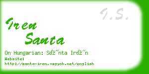 iren santa business card